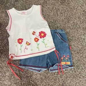 VINTAGE Carters Floral Tank Outfit